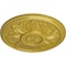 Ekena Millwork Edinburgh Ceiling Medallion (Fits Canopies up to 5 1/4"), Hand-Painted Rich Gold, 18"OD x 1 3/4"P CM18EDRGS - alternate 2